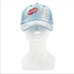 “Love" 100% CottonDenim Bling Hat